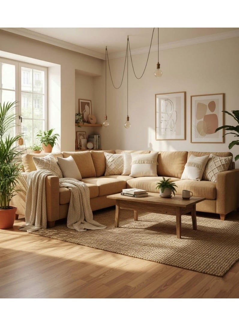 Elegant Thick Linen Macrame Cushion 45x45 cm with Hidden Zipper for Sofa Chair Decorative Pillow Home Accent Living Room Style - Image 5